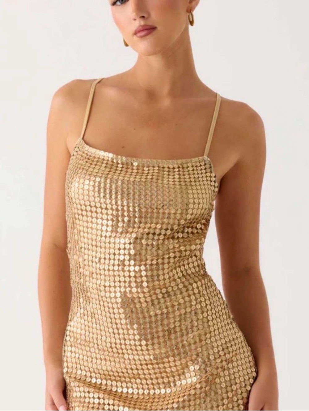 Peppermayo Gold Sequin Mini Dress